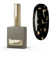 Топ HEYLOVE Gold Flakes Glossy top з золотою фольгою, 15 мл