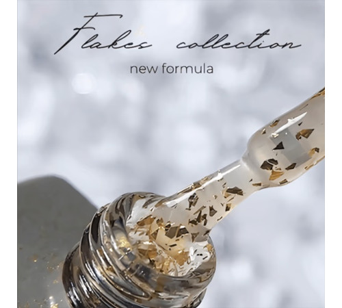 Top HEYLOVE Gold Flakes Glossy top with gold foil, 15 ml