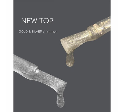 Top HEYLOVE Gold Shimmer top with gold shimmer, 15 ml