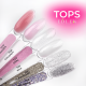 Top for gel varnish Edlen Coconut top light pink without LSH, 17 ml