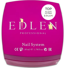 Топ для гель лаку Edlen Non Wipe top No UV Filters без фільтрів без ЛШ, 50 мл