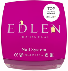 Топ для гель лаку Edlen Non Wipe top UV Filters з фільтрами без ЛШ, 30 мл