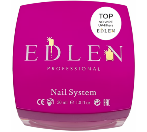 Top for gel varnish Edlen Non Wipe top UV Filters with filters without LSH, 30 ml