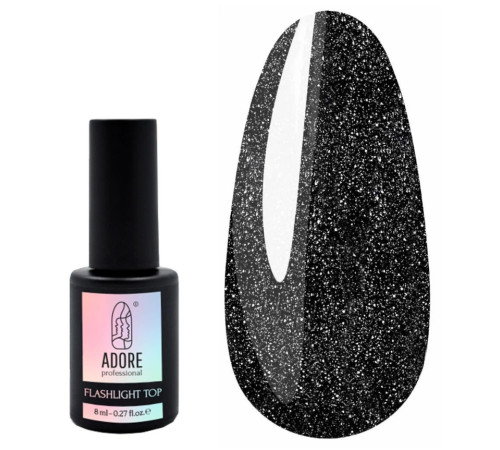 Top for gel polish Adore Professional Flashlight top reflective without LSH, 8 ml