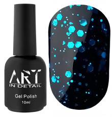 Топ для гель-лаку ART Hive Top Blue з шестигранниками, без ЛШ, 10 мл