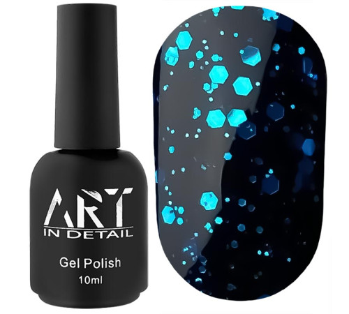 Top for gel polish ART Hive Top Blue with hexagons, without LSH, 10 ml