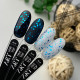 Top for gel polish ART Hive Top Blue with hexagons, without LSH, 10 ml