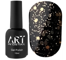 Топ для гель-лаку ART Hive Top Gold з шестигранниками, без ЛШ, 10 мл