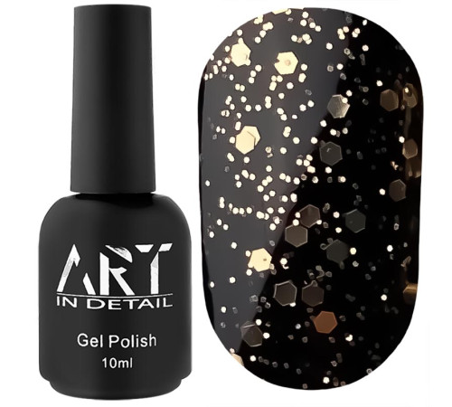Top for gel polish ART Hive Top Gold with hexagons, without LSH, 10 ml