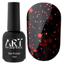 Топ для гель-лаку ART Hive Top Red з шестигранниками, без ЛШ, 10 мл