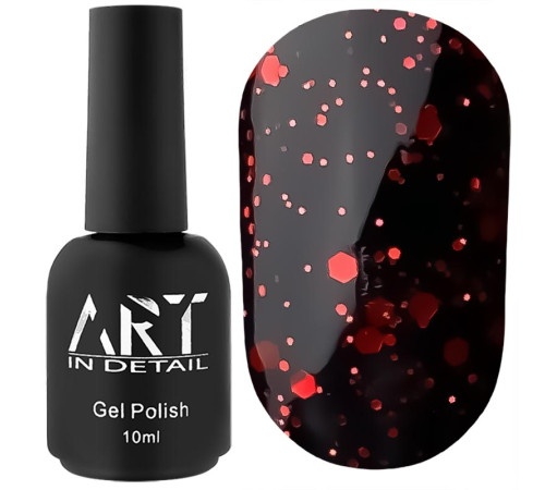 Top for gel polish ART Hive Top Red with hexagons, without LSH, 10 ml