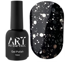 Top for gel polish ART Hive Top Silver with hexagons, without LSH, 10 ml