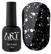 Топ для гель-лака ART Hive Top Silver с шестигранниками, без ЛЖ, 10 мл