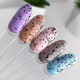 Top for gel polish ART No Wipe Black Flake Top, with black flakes, without LSH, 10 ml