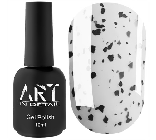 Top for gel polish ART No Wipe Black Flake Top, with black flakes, without LSH, 10 ml