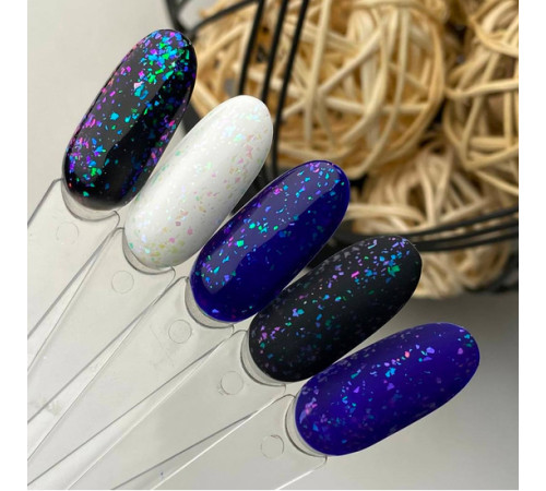 Top for gel polish ART No Wipe Chameleon Top #003, with unicorn flakes, without LSH, 10 ml