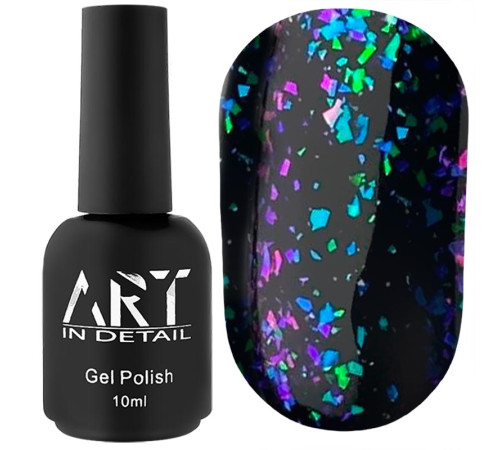 Top for gel polish ART No Wipe Chameleon Top #003, with unicorn flakes, without LSH, 10 ml