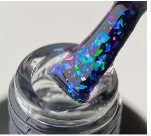 Top for gel polish ART No Wipe Chameleon Top #003, with unicorn flakes, without LSH, 10 ml