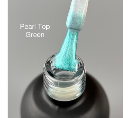Top for gel polish ART Pearl Top Green mother-of-pearl, without LSH, 10 ml