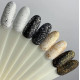 Top for gel polish ART Shell Top Silver with silver flakes, 10 ml