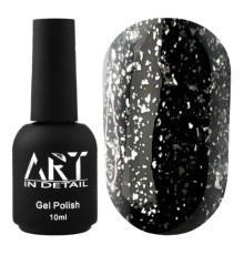 Top for gel polish ART Shell Top Silver with silver flakes, 10 ml