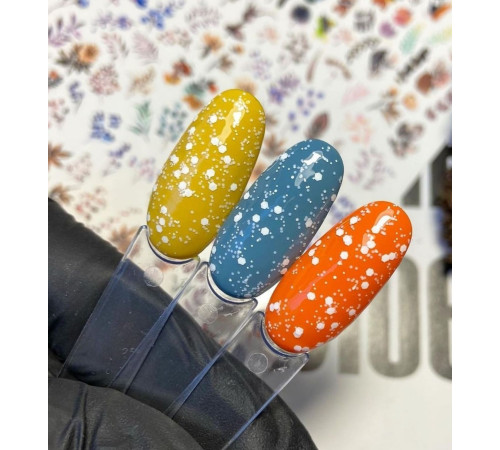 Top for gel polish DIS Top Flake with white crumbs without LSH, 7.5 ml