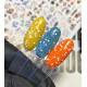 Top for gel polish DIS Top Flake with white crumbs without LSH, 7.5 ml