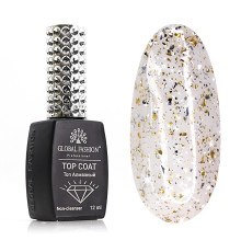Top for gel polish Global Fashion Silver&Gold Foil with silver and gold foil without LSH, 12 ml