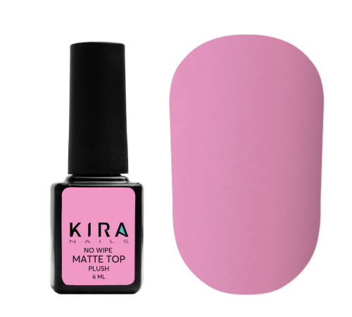 Top for gel polish Kira Nails No Wipe Matte Top Coat matte, 6 ml