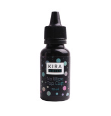 Top for gel polish Kira Nails No Wipe Top Coat, without a brush, 30 ml