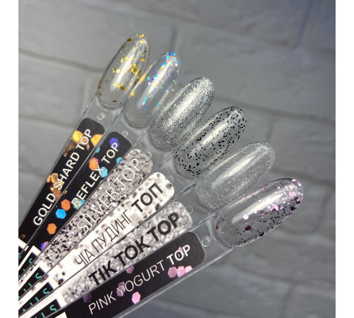 Топ для гель-лаку Kira Nails No Wipe Top Gold Shard, 6 мл