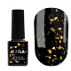Top for gel polish Kira Nails No Wipe Top Gold Shard, 6 ml