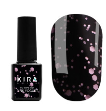 Top for gel polish Kira Nails No Wipe Top Pink Yogurt, 6 ml