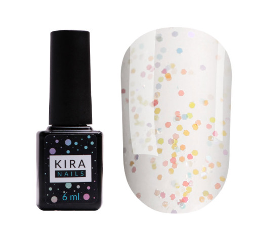 Top for gel polish Kira Nails No Wipe Top Reflex, 6 ml