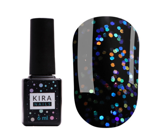 Top for gel polish Kira Nails No Wipe Top Reflex, 6 ml