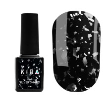Топ для гель-лаку Kira Nails No Wipe Top Silver Shard, 6 мл