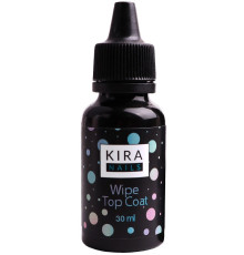 Top for gel polish Kira Nails Wipe Top Coat, without a brush, 30 ml