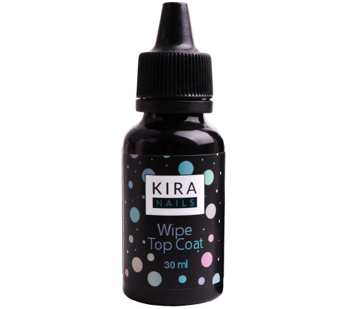 Top for gel polish Kira Nails Wipe Top Coat, without a brush, 30 ml