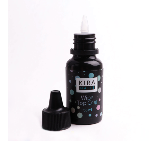 Top for gel polish Kira Nails Wipe Top Coat, without a brush, 30 ml