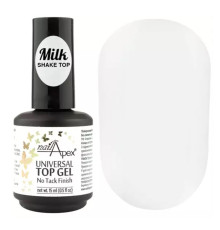 Top for gel polish NailApex Milky Shake Top milky, 15 g