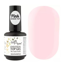 Top for gel polish NailApex Pink Shake Top milky pink, 15 g
