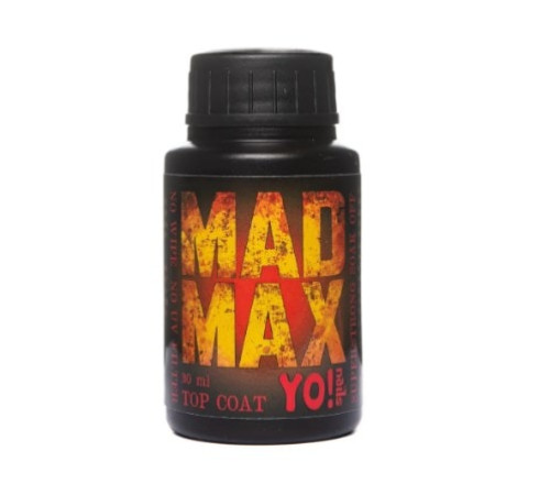 Top for gel polish YO nails Mad Max super resistant, without LSH, without UV filters, 30 ml