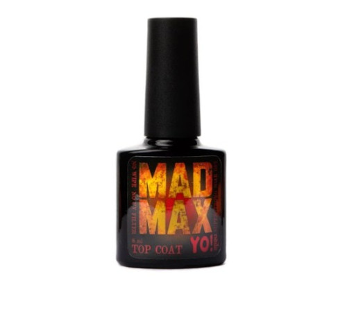 Top for gel polish YO nails Mad Max super resistant, without LSH, without UV filters, 8 ml