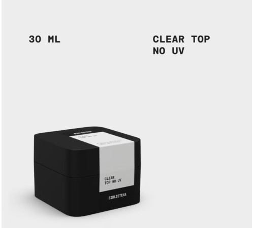Топ для нігтів BIBLIOTEKA Clear Top NO UV, 30 мл