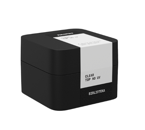 BIBLIOTEKA Clear Top NO UV Nail Top, 30 ml