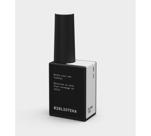 BIBLIOTEKA Clear Top NO UV Nail Top, 10 ml