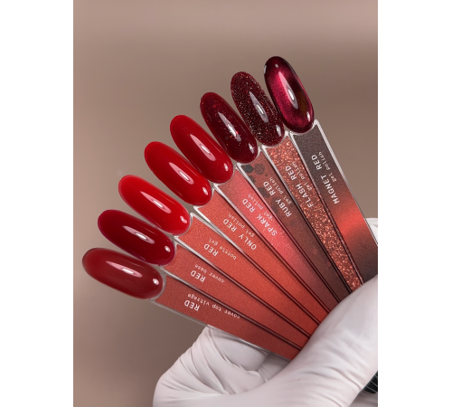 Топ для нігтів BIBLIOTEKA Color Top Vitrage Red, вітражний червоний, 10 мл