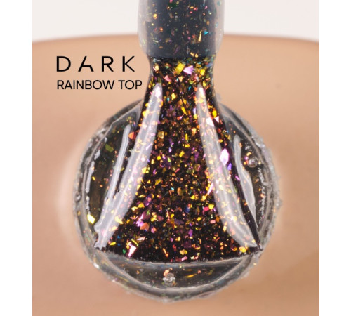 Top for nails Dark Rainbow top, with sparkles, 10 ml