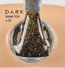 DARK Shine Top No. 03, transparent with micro glitter, 10 ml