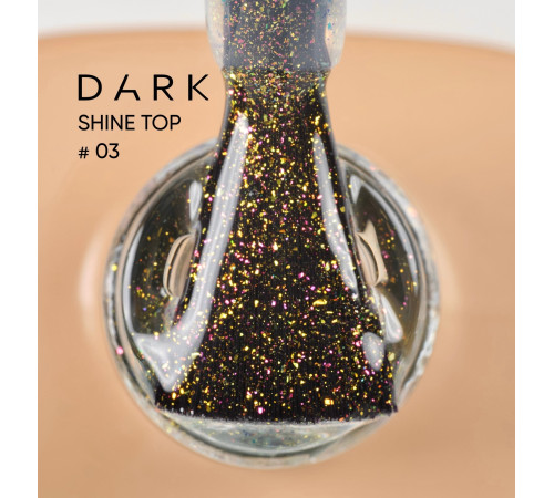 DARK Shine Top No. 03, transparent with micro glitter, 10 ml